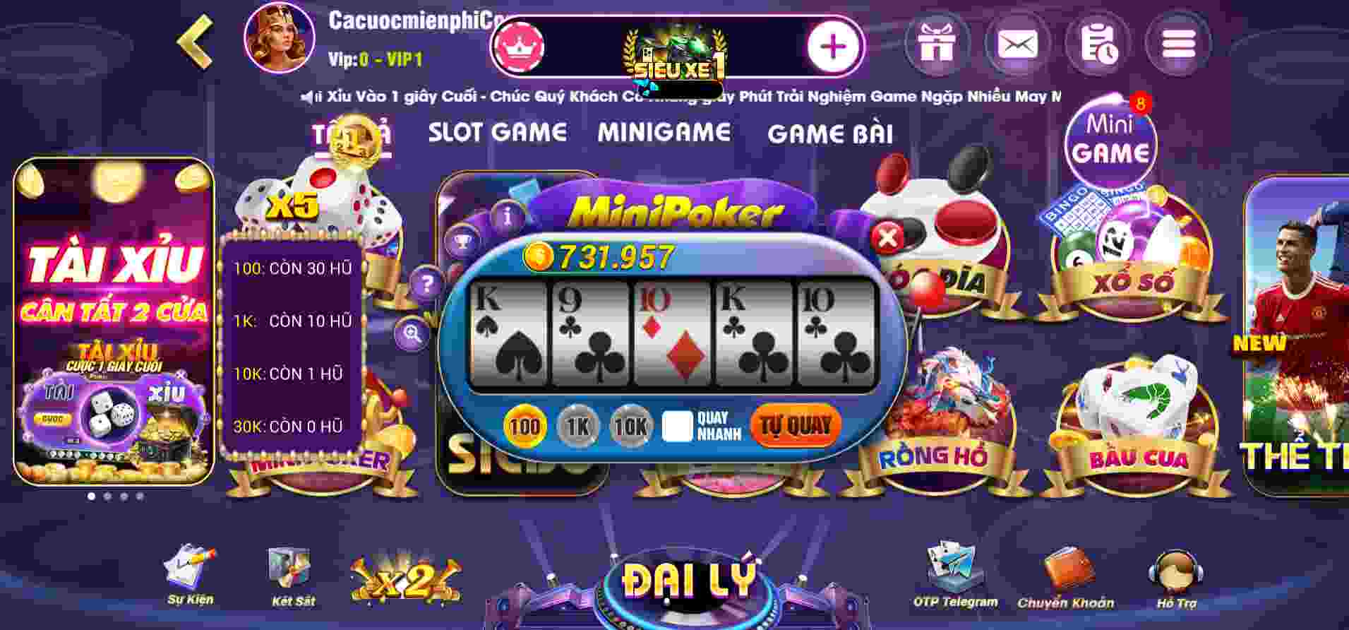 Danh sách game Hitclub và giảm giá - Hitclub